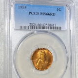 1955 Lincoln Wheat Penny PCGS - MS 66 RD