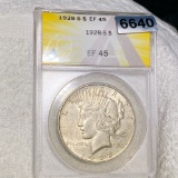 1928-S Silver Peace Dollar ANACS - EF45