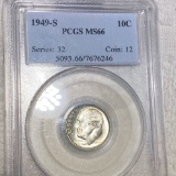 1949-S Roosevelt Silver Dime PCGS - MS66