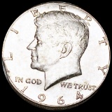1964 Kennedy Half Dollar ABOUT UNC CLIPPED