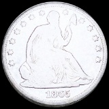 1865 Seated Half Dollar NICELY CIRCULATED