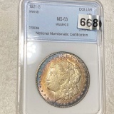 1921-S Morgan Silver Dollar NNC - MS63 MISSING S