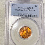 1972 DDO Lincoln Memorial Cent PCGS - MS 65 RD