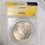1923 Silver Peace Dollar ANACS - MS63