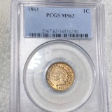 1863 Indian Head Penny PCGS - MS63