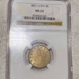 1883 Liberty Victory Nickel NGC - MS63 WITH CENTS