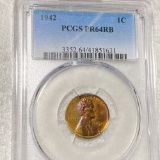 1942 Lincoln Wheat Penny PCGS - PR 64 RB