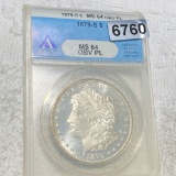 1879-S Morgan Silver Dollar ANACS - MS 64 OBV PL