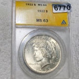1922 Silver Peace Dollar ANACS - MS63