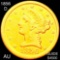 1856-D $5 Gold Half Eagle AU