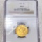 1904 $5 Gold Half Eagle NGC - MS63