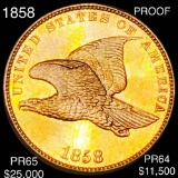 1858 Flying Eagle Cent GEM PROOF