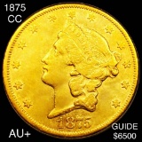 1875-CC $20 Gold Double Eagle AU+