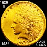 1908-S $10 Gold Eagle CHOICE BU