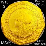 1915-S $50 Pan-Pac Octagonal Gold Piece GEM BU