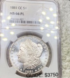 1881-CC Morgan Silver Dollar NGC - MS 66 PL