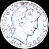 1903-S Barber Silver Quarter LIGHTLY CIRCULATED