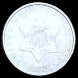 1852 Three Cent Silver CLOSELY UNCIRCULATED