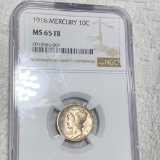 1916 Mercury Silver Dime NGC - MS 65 FB