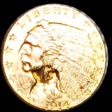 1914-D $2.50 Gold Quarter Eagle UNCIRCULATED