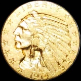 1914 $5 Gold Half Eagle NEARLY UNCIRCULATED