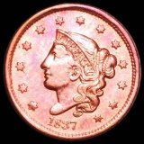 1837 Coronet Head Large Cent NEARLY UNC
