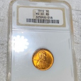 1919 Lincoln Wheat Penny NGC - MS 65 RD
