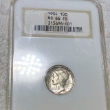 1934 Mercury Silver Dime NGC - MS 66 FB