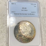 1881-S Morgan Silver Dollar NNC - MS65 BAG TONED