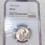 1929-D Standing Liberty Quarter NGC - MS64