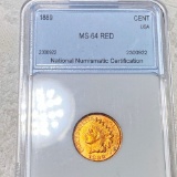 1889 Indian Head Penny NNC - MS 64 RED