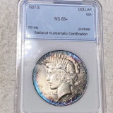1927-S Silver Peace Dollar NNC - MS63+