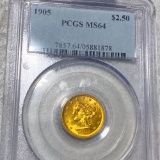 1905 $2.50 Gold Quarter Eagle PCGS - MS64