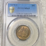 1875-S Seated Twenty Cent Piece PCGS - MS65