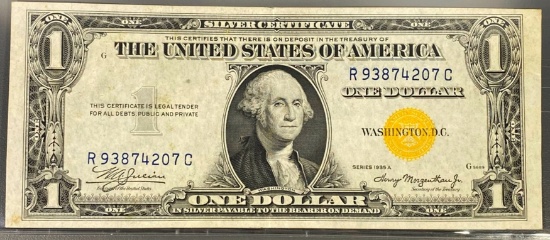 1935 US $1 Gold Seal Bill UNCIRCULATED
