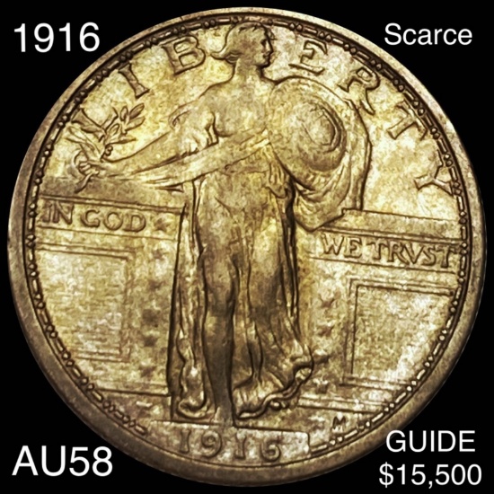 1916 Standing Liberty Quarter CHOICE AU