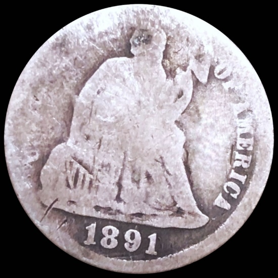 1891-O Seated Liberty Dime NICELY CIRCULATED