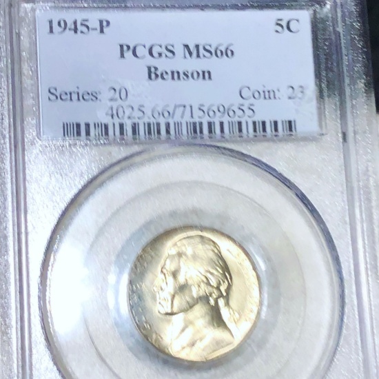 1945-P Jefferson Nickel PCGS - MS66 BENSON