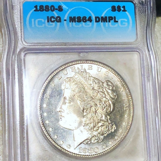 1880-S Morgan Silver Dollar ICG - MS 64 DMPL