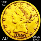 1882-CC $5 Gold Half Eagle AU