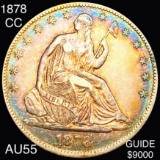 1878-CC Seated Half Dollar CHOICE AU