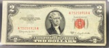 1953 US $2 Red Seal Bill CLOSELY UNCIRCULATED
