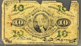 1863 US Fractional Currency 10 Cent Bill NICE CIRC