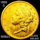 1859-S $20 Gold Double Eagle UNCIRCULATED