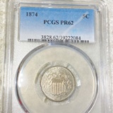 1874 Shield Nickel PCGS - PR62