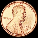 1916-S Lincoln Wheat Penny CHOICE BU RED