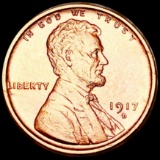 1917-D Lincoln Wheat Penny GEM BU RED