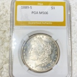 1889-S Morgan Silver Dollar PGA - MS66