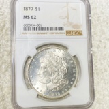 1879 Morgan Silver Dollar NGC - MS62