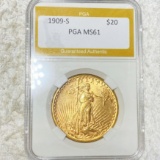 1909-S $20 Gold Double Eagle PGA - MS61